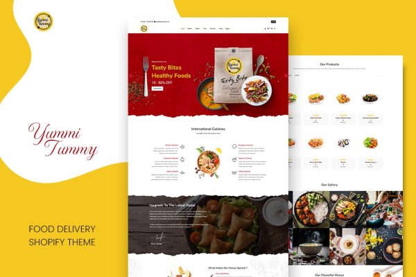 Download Yummi - Food Delivery Shopify Theme Vegitables, Food, Grocery, Spices eCommerce Shop Template. Food Theme, Food Store and Food Shops.