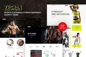 Download Zechan - Sports Clothing & Fitness Equipment Sports Clothing & Fitness Equipment Shopify Theme