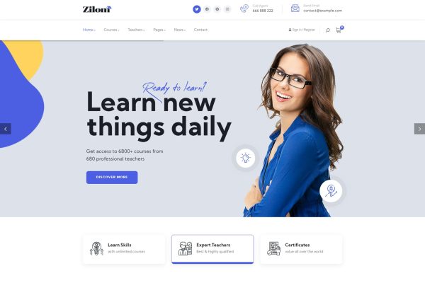 Download Zilom - Online Education Learning WordPress Theme Online Course Marketplace, Online Course, Manage Courses, Online Education, LMS for Online School