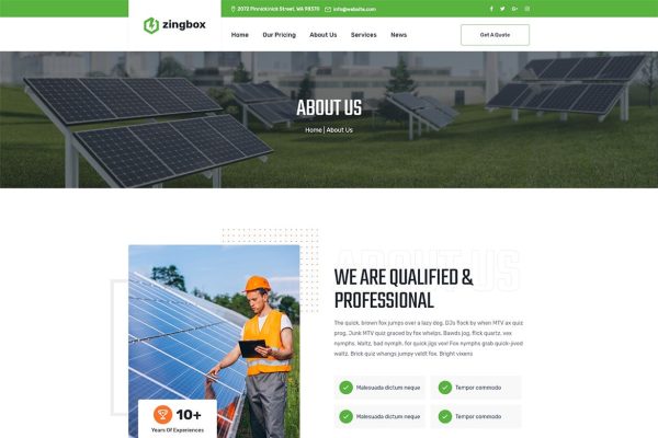 Download Zingbox – Wind & Solar Energy WordPress Theme alternative energy, bio energy, ecology, electricity, elementor free, energy, energy business, gree