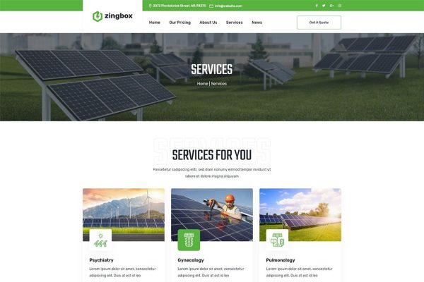Download Zingbox – Wind & Solar Energy WordPress Theme alternative energy, bio energy, ecology, electricity, elementor free, energy, energy business, gree