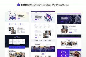 Download Ziptech - IT Solutions Technology WordPress Theme agency, app, consulting, cyber security, digital, digital agency, elementor, it services
