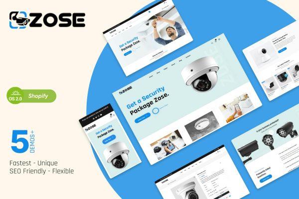 Download ZOSE - CCTV Security & Electronics Shopify Theme CCTV Security & Electronics Store Shopify Theme