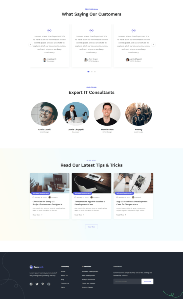 Download Zumtech IT Solutions & Technology WordPress Theme Technology, IT, Agency, Startup WordPress Theme