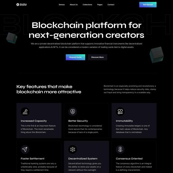 Download Zuzu - NFT & Crypto WordPress Theme For Crypto  Card & Blockchain, Crypto Currency,Nft Proejct, Cryptocurrency Landing Page