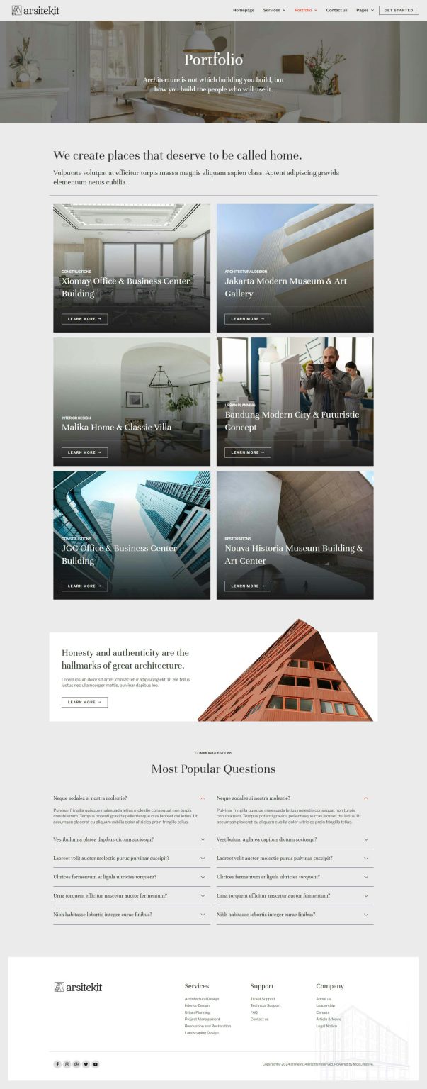 Download ArsiteKit - Architecture & Construction Elementor Pro Template Kit