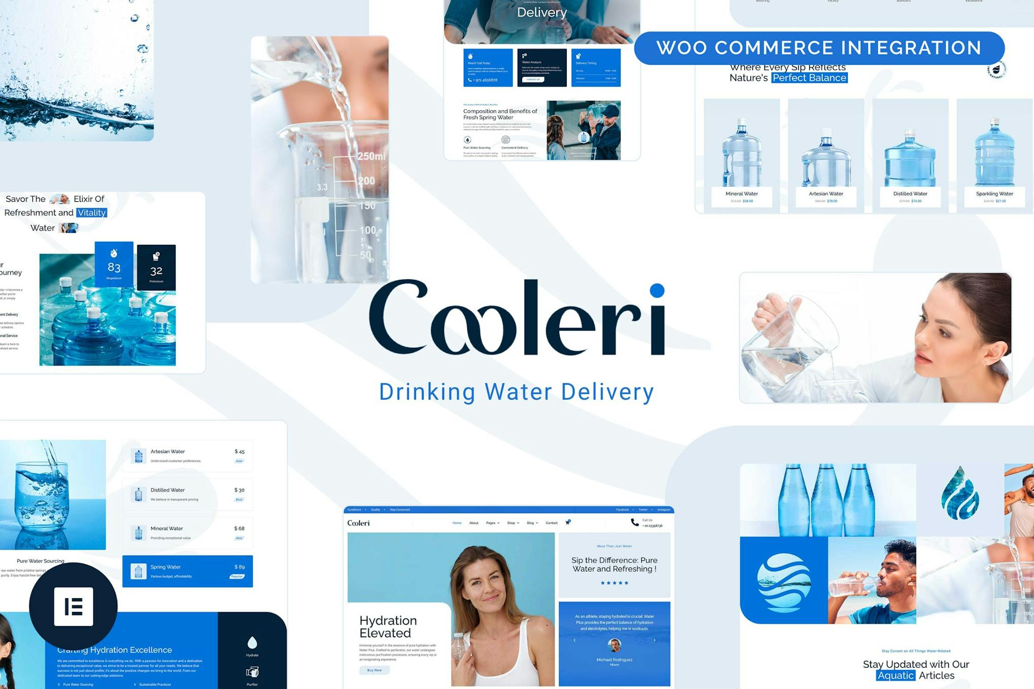 Download Cooleri - Drinking Water Delivery Elementor Pro Template Kit