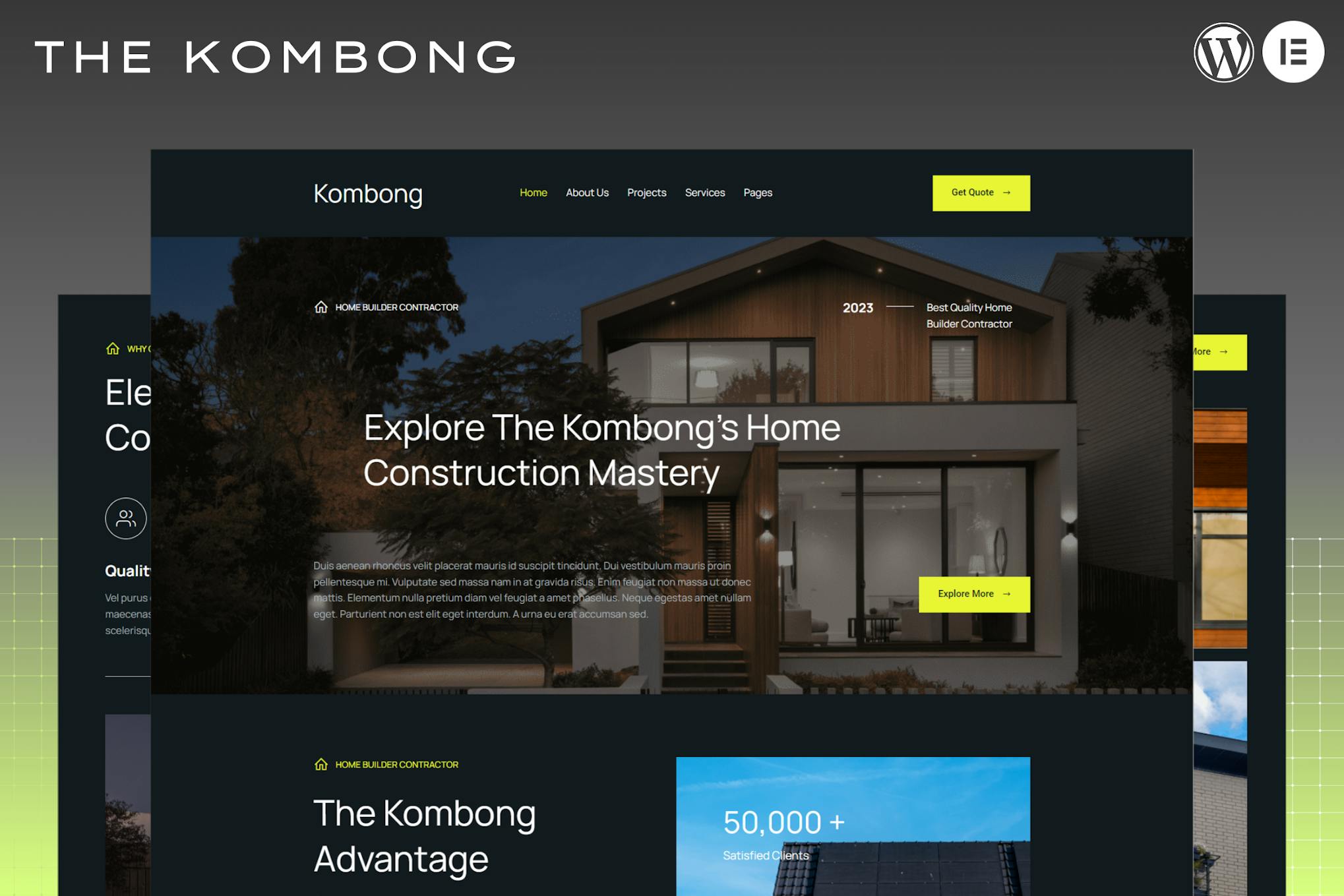 Download Kombong - Modern Real Estate Agent Elementor Template Kit