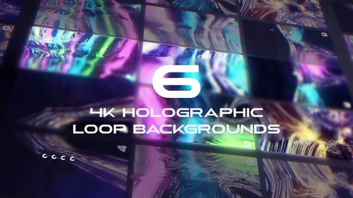 Download 6 Holographic Background Pack | MOGRT Premiere Pro Template