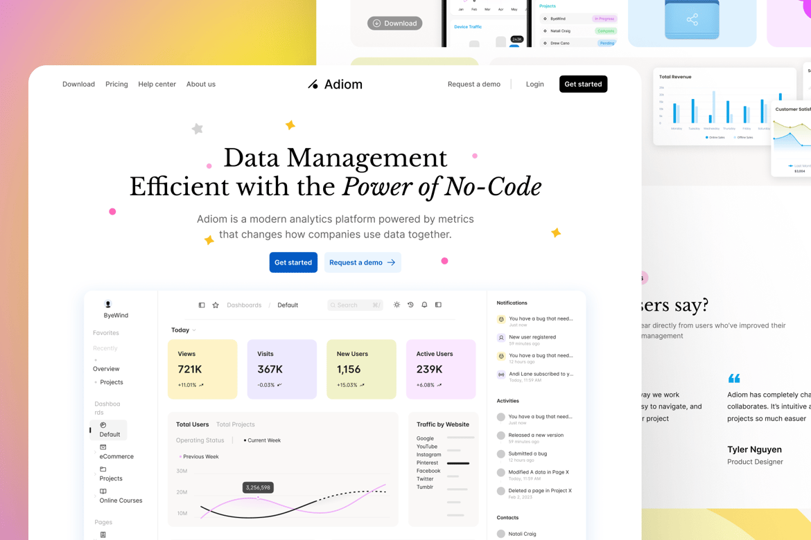 Download Adiom - Business Landing Page Figma Design