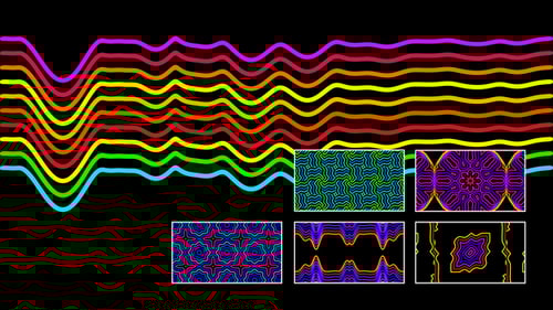 Download Audio Reactive Visualizer - Vibrant Kaleidoscopic Psychedelic Music Visuals After Effect Template