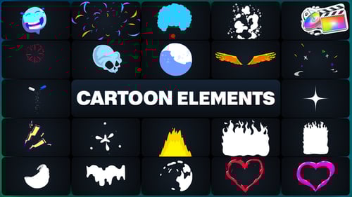 Download Cartoon Elements for FCPX Apple Motion Template