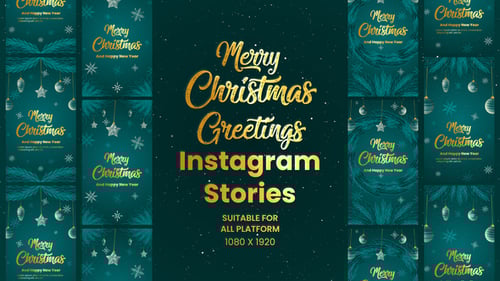 Download Christmas And New Year Celebration Instagram Stories After Effect Template