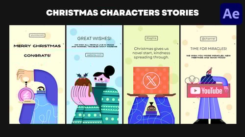 Download Christmas Characters Stories | After Effects After Effect Template