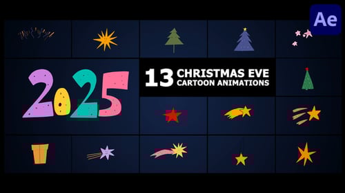 Download Christmas Eve Cartoon Animations | After Effects After Effect Template
