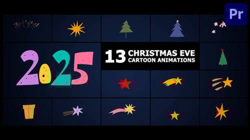 Download Christmas Eve Cartoon Animations | Premiere Pro MOGRT Premiere Pro Template