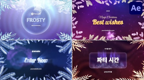 Download Christmas Frames Typography for After Effects After Effect Template