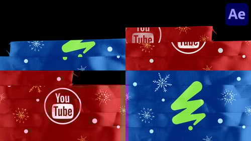 Download Christmas Ribbon Logo for After Effects After Effect Template
