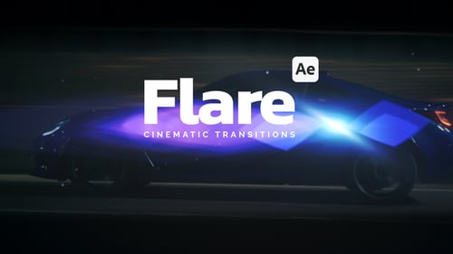 Download Cinematic Flare Transitions After Effect Template