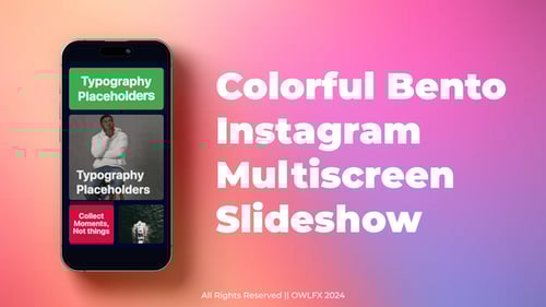 Download Colorful Bento Instagram Multiscreen Slideshow After Effect Template