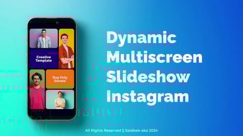Download Colorful Instagram Multiscreen Slideshow Split Screen Presentation After Effect Template