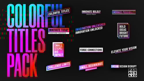 Download Colorful Titles Pack // FCP Apple Motion Template