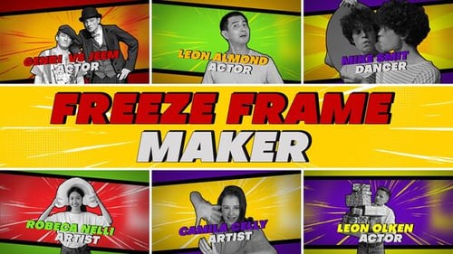 Download Comic Style Freeze Frame After Effect Template