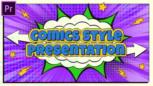 Download Comics Intro Presentation MOGRT for Premier Pro Premiere Pro Template