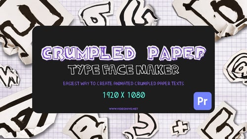 Download Crumpled Paper Typeface Maker Mogrt Premiere Pro Template