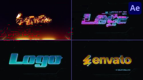 Download Cyberpunk Logo Reveal After Effects After Effect Template