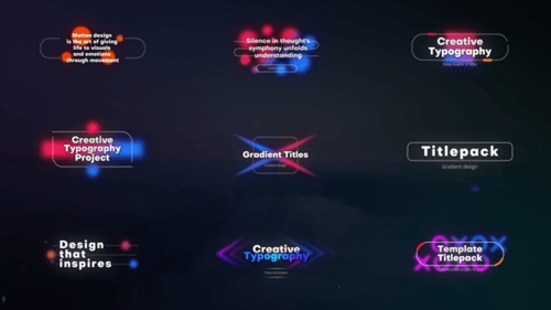 Download Deep Gradient Titles After Effect Template