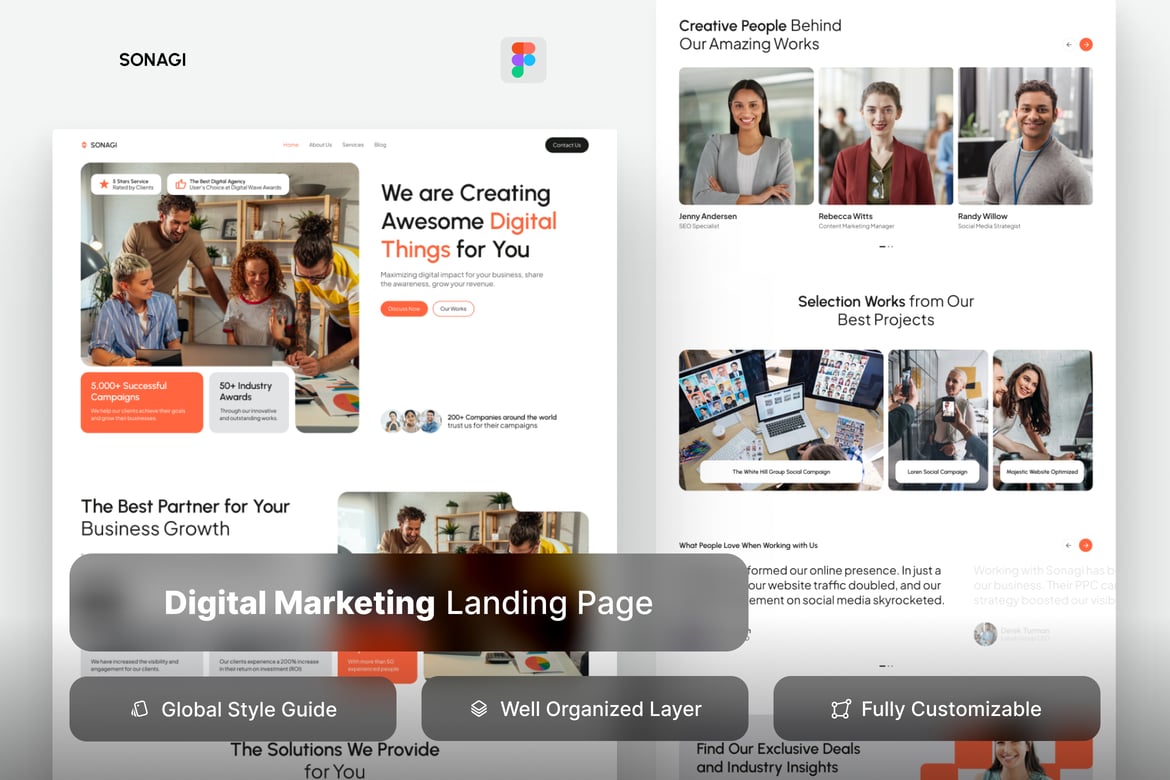 Download Digital Marketing Website Design Figma Design