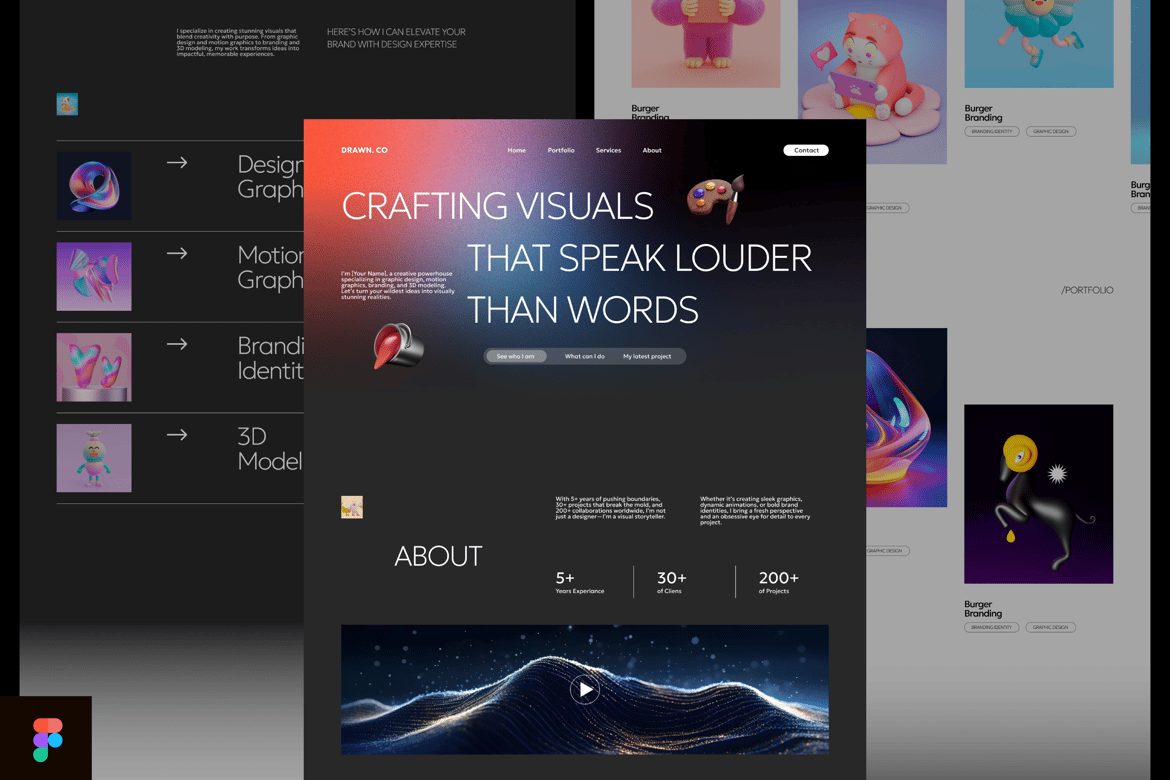 Download Drawn - Website Template Figma Design
