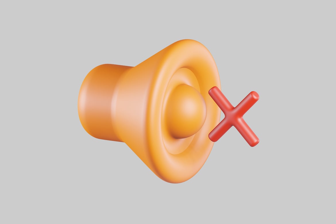 Download Ear with red X. 3D Model