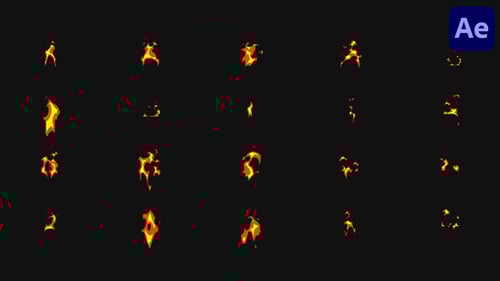 Download Fire Font Constructor for After Effects After Effect Template