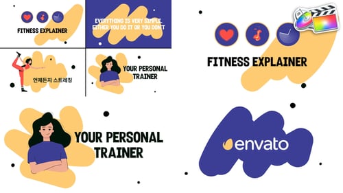 Download Fitness Explainers for FCPX Apple Motion Template