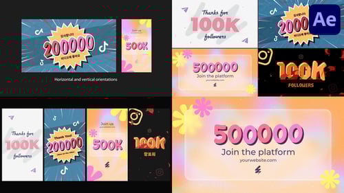 Download Followers Typography for After Effects After Effect Template