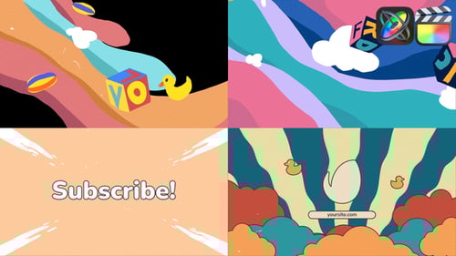 Download Funny Clouds Logo for FCPX Apple Motion Template