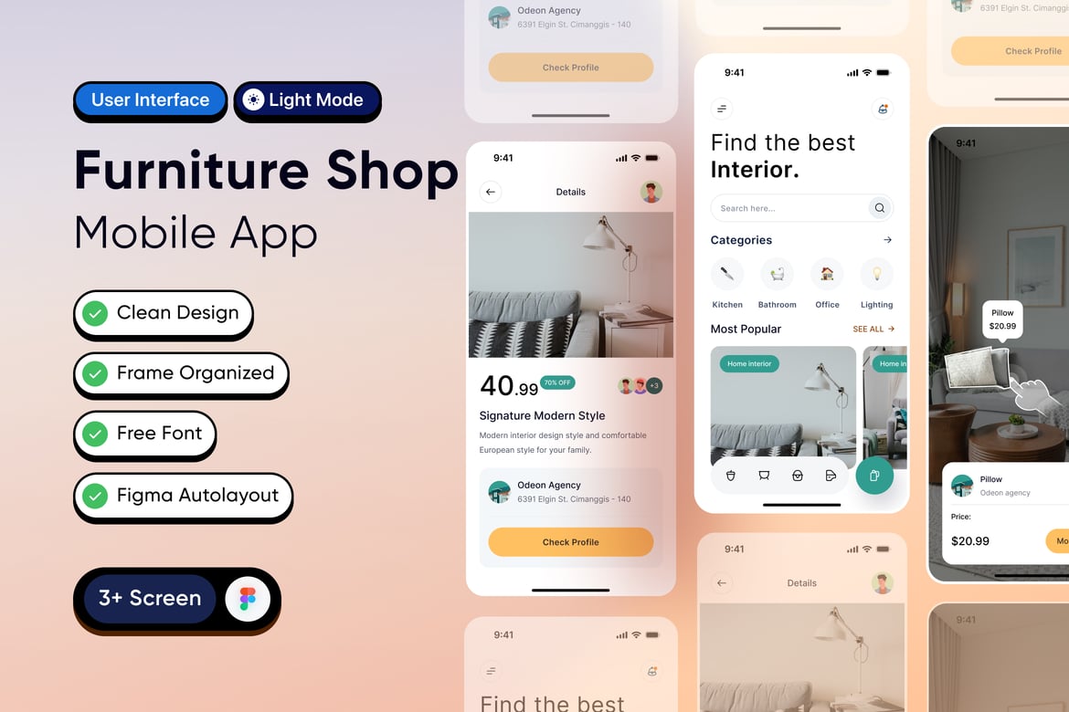 Download Furniture Shop Mobile App Figma Design