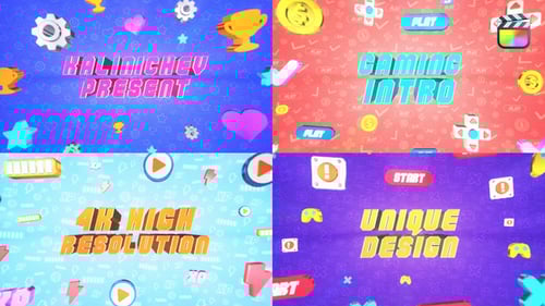 Download Gaming 8 Bit Intro - FCPX Apple Motion Template