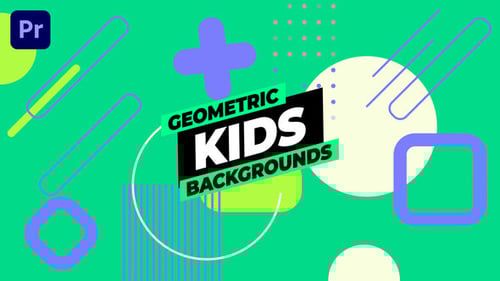 Download Geometric Kids Backgrounds Premiere Pro Template