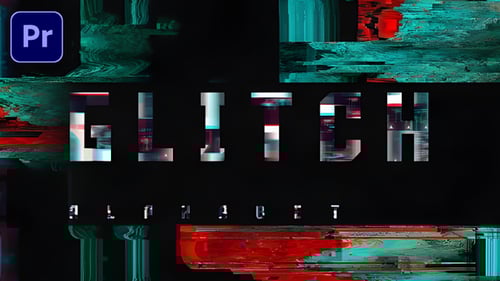 Download Glitch Alphabet Premiere Pro Template