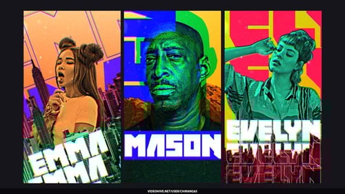 Download Glitch Poster Stories After Effect Template