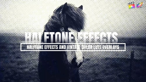 Download Halftone Effects And Vintage Color luts Overlays For Final Cut X and Apple Motion Apple Motion Template