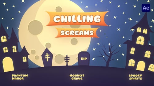 Download Halloween Colorful Titles After Effect Template
