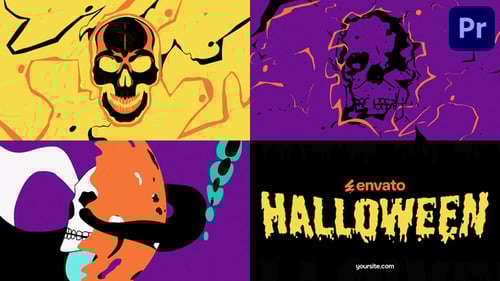 Download Halloween Skull Opener for Premiere Pro Premiere Pro Template