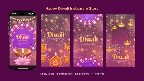Download Happy Diwali Instagram Story After Effect Template