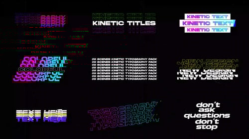 Download Kinetic Titles +RGB | FCPX & Apple Motion Apple Motion Template