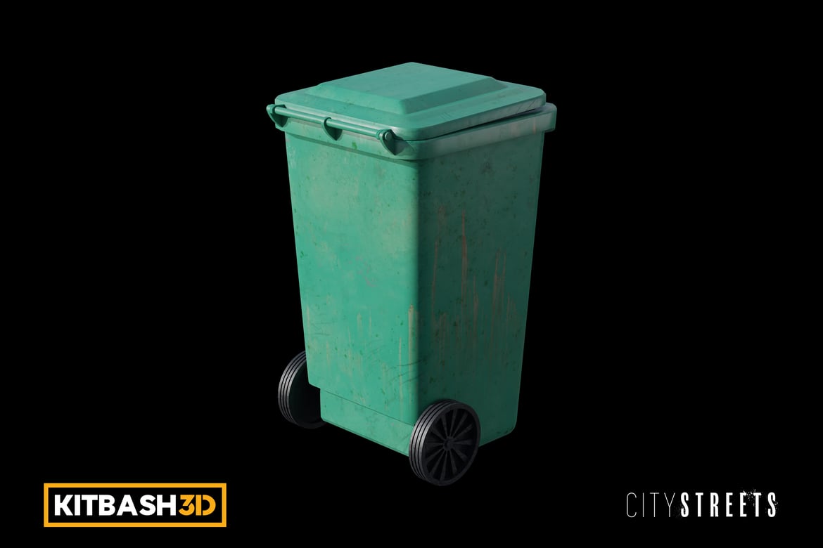 Download Kitbash: City Streets - Trash Can E 3D Model