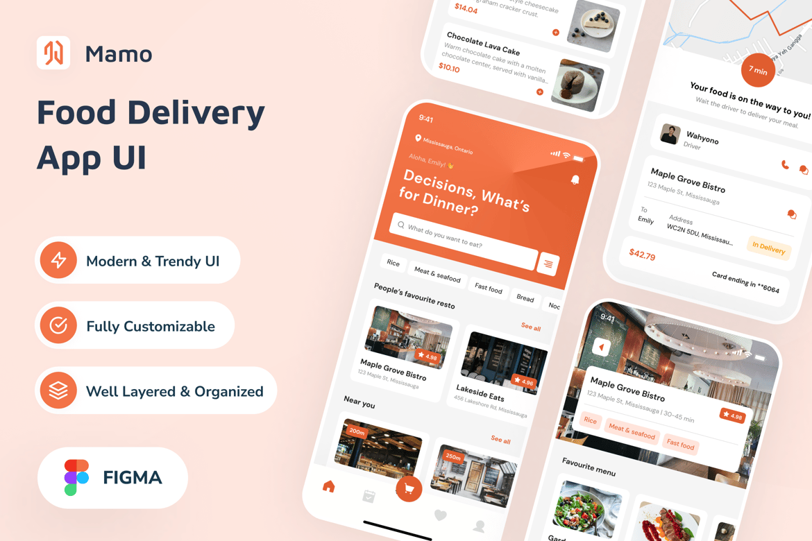 Download Mamo - Food Delivery App UI Figma Design